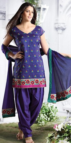 Kortærmet Salwar Kameez