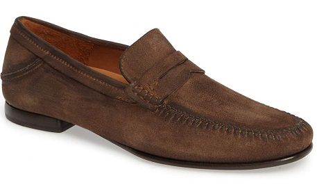 Vintage Weathered Suede Loafers