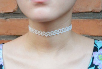 Tattoo White Choker