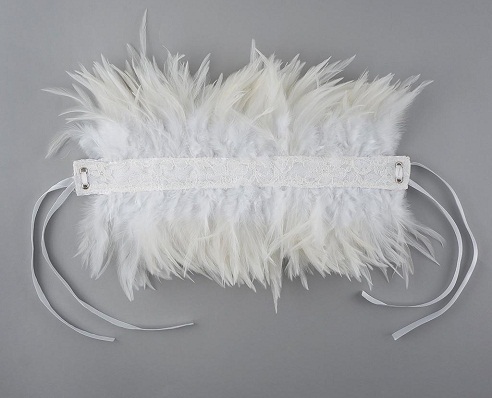 Feather Choker i hvid