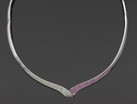 Hvid guld choker
