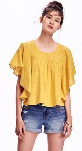 Afslappet Flutter Top