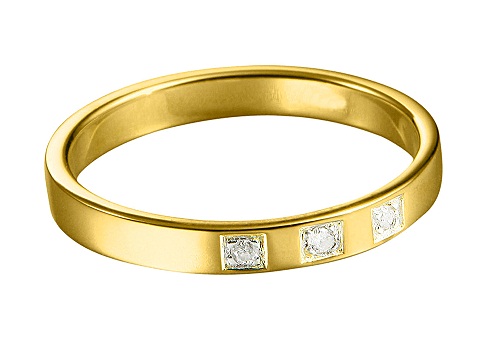 Aranyozott gyémánt gyűrű