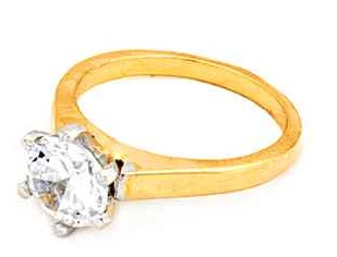 Amerikai gyémánt aranyozott gyűrű