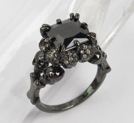Fekete zafír aranyozott gyűrű