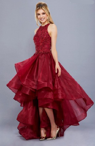 Multiple Flares High Low Dress