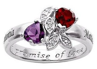 Diamond Heart Par Promise Ring