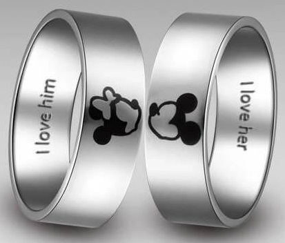 Mickey Mini pár gyűrű kialakítása