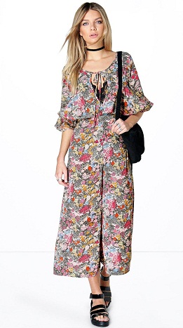 Pink Shaded Flower Jumpsuits