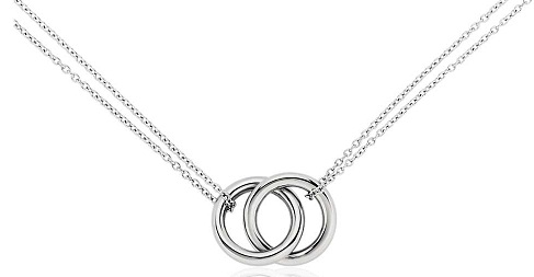 Platin Infinity Ring halskæde
