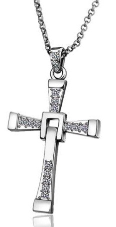 Platin religiøst emblem halskæde