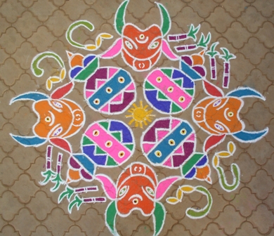 rangoli tervez a sankranti számára