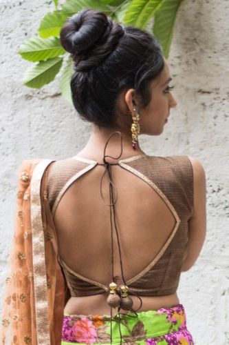 Backless Design Back Saree -bluse