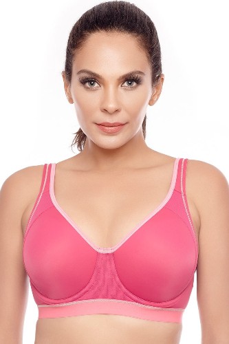 Penny Plus Movement Medium-Impact Under Wired Gym Pink Bra