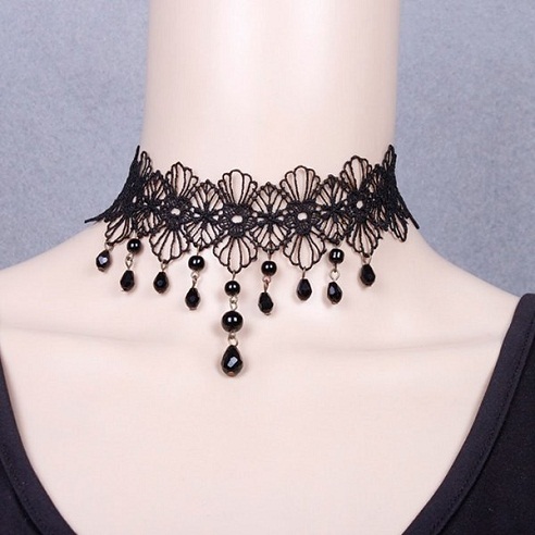 Beaded kvast blonder choker