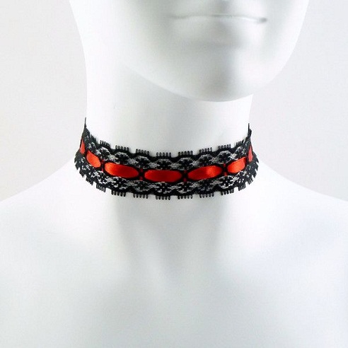 Bånd indlæg blonder choker