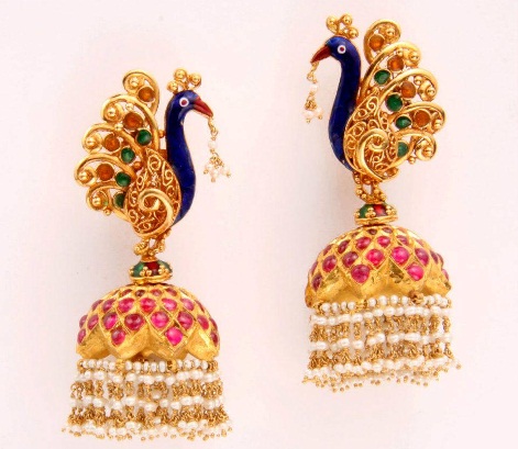 tempel-smykker-jhumka-awesome-påfugl-jhumkas-3