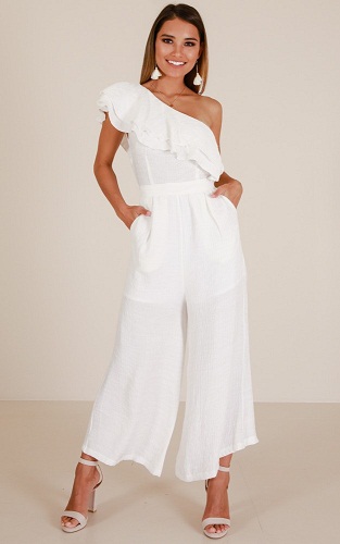 Hvid jumpsuit