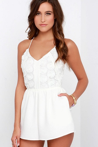Hvid blonde romper