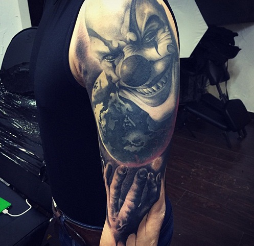 3D klovn ansigt tatovering design
