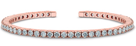 Rose Gold Diamond Bangle Design