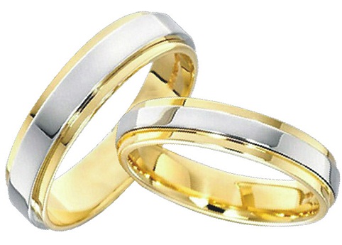 Klasszikus pár gyűrű arany színben