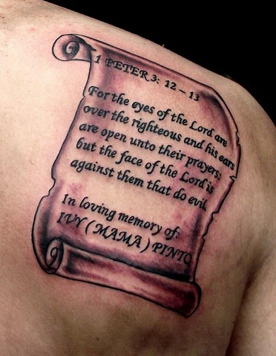 In The Memory Script Tattoo