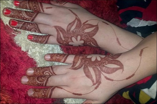 Dual Flower Mehndi Design