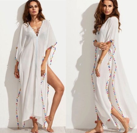 Chiffon Side Split Badedragt Cover-Up