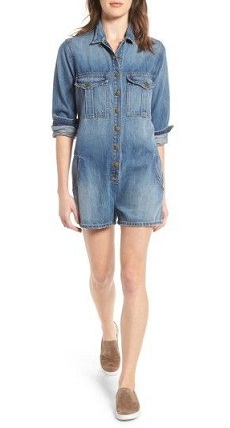 Charmerende denim romper kort