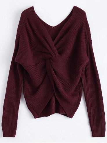 Twisted Back Sweater