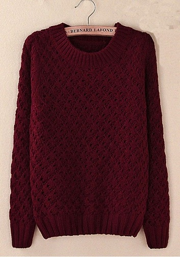 Sweater med rund hals
