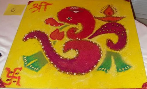 Farverige Rangoli designs