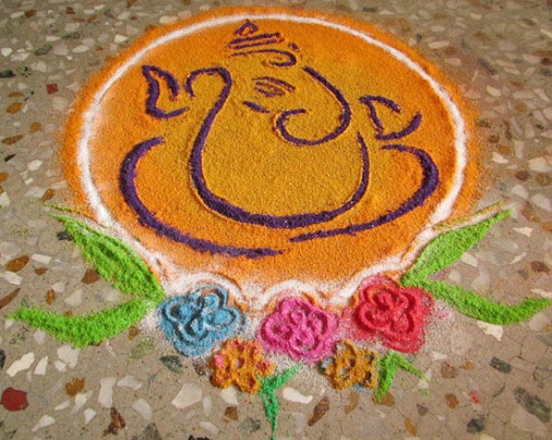 Vallási Om Rangoli