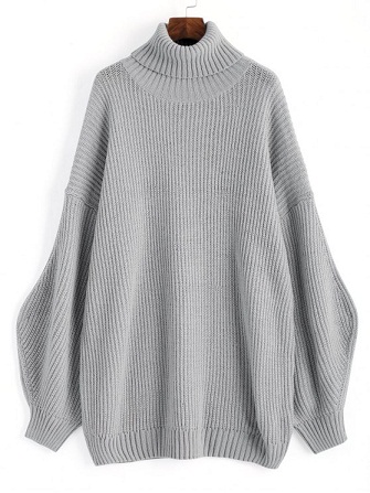 Oversized trøjer med turtlehals