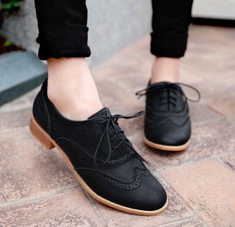 Női fekete Oxford Brogues