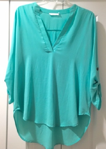 Lush Perfect Roll Tab Sleeve Tunic Shirt