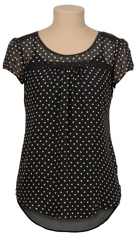 ELLETM Swiss Dot Tunic Shirt