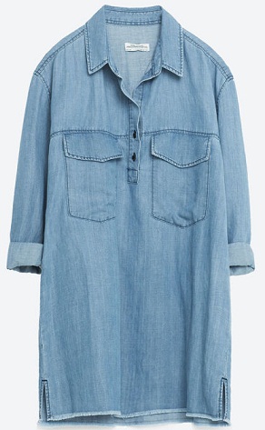Zara oversized tunika skjorte