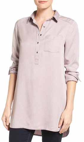 Caslon (R) Chambray Popover tunika skjorte