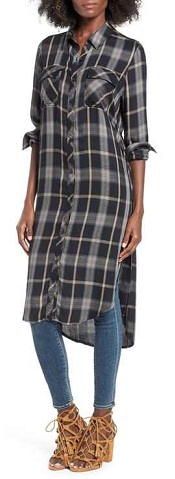 BP Plaid tunika skjorte