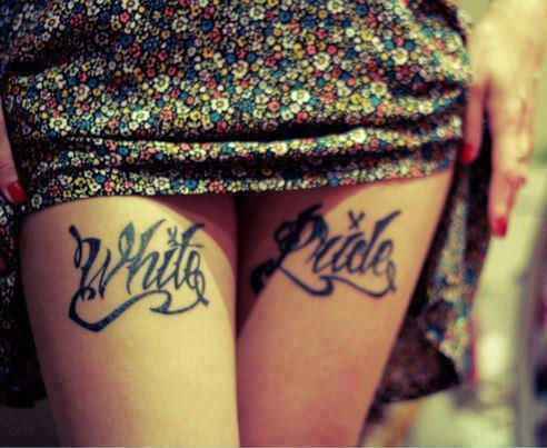 Sensationelle White Pride Tattoo Designs
