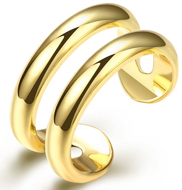 Ringe i retro -look med guldtå