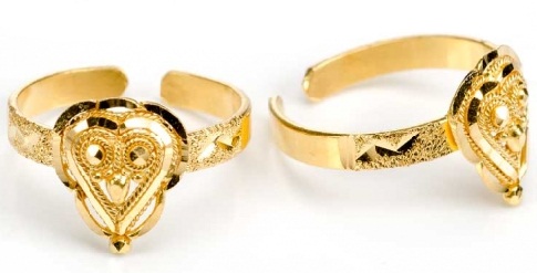 Justerbare 22 K guld tåringe