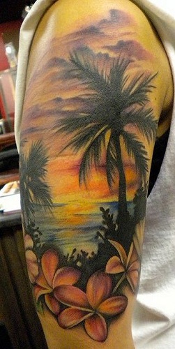 I billedramme Plumeria Tattoo