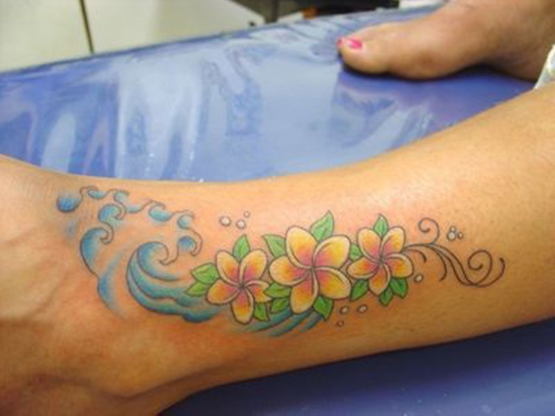 Plumeria tatoveringsdesign