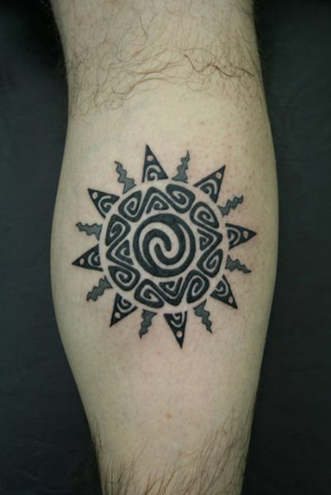 Tribal Sun Tattoos 7