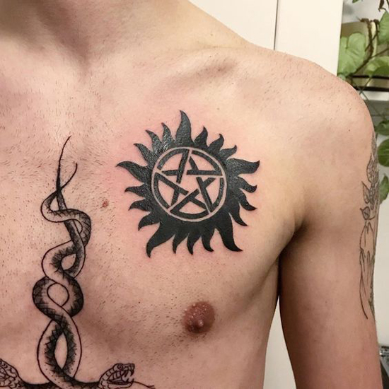 Tribal Sun Tattoos 8