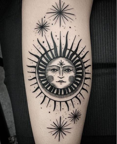Tribal Sun Tattoos 10