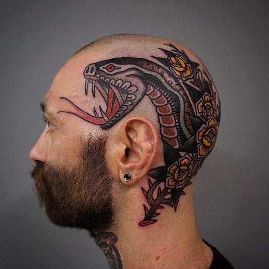 Hovedtatoveringer til kvinder og mænd 9